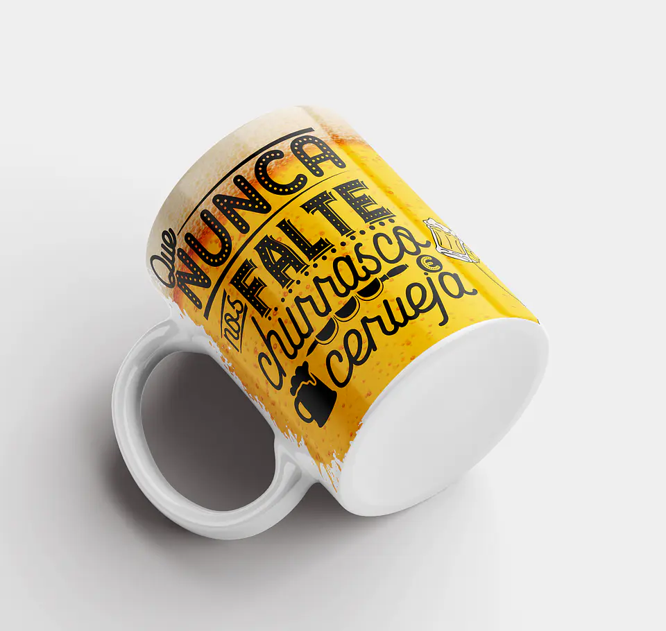 Taza para beber con asa blanca 15