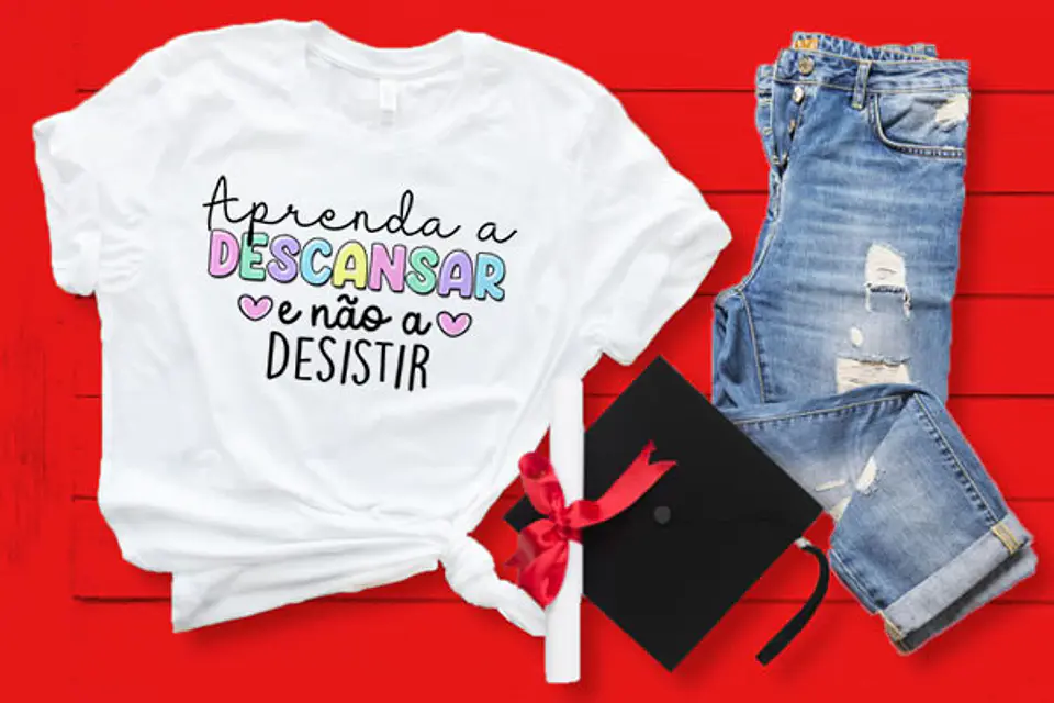 Coleção T-shirt Motivacional colorida 8