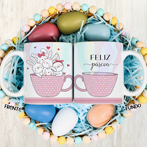 Taza de conejitos de Pascua