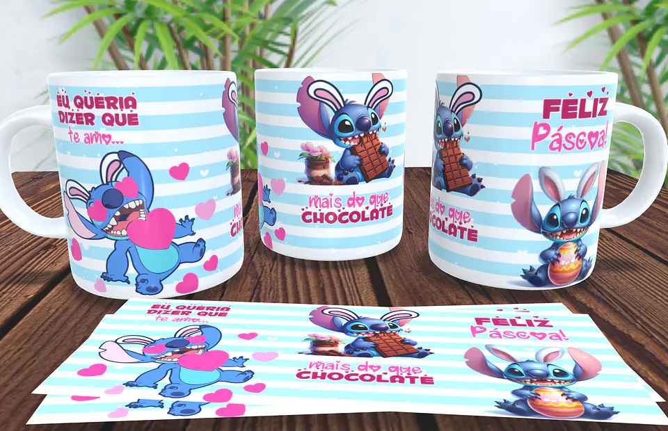 Coleção Stitch Te amo Páscoa 2
