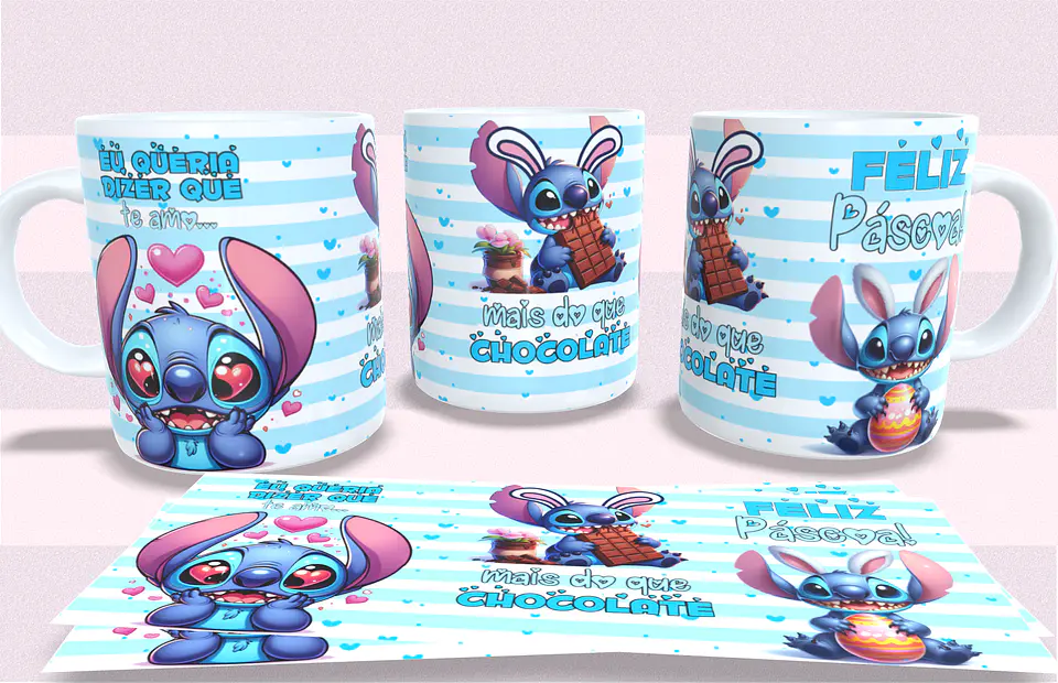 Coleção Stitch Te amo Páscoa 5