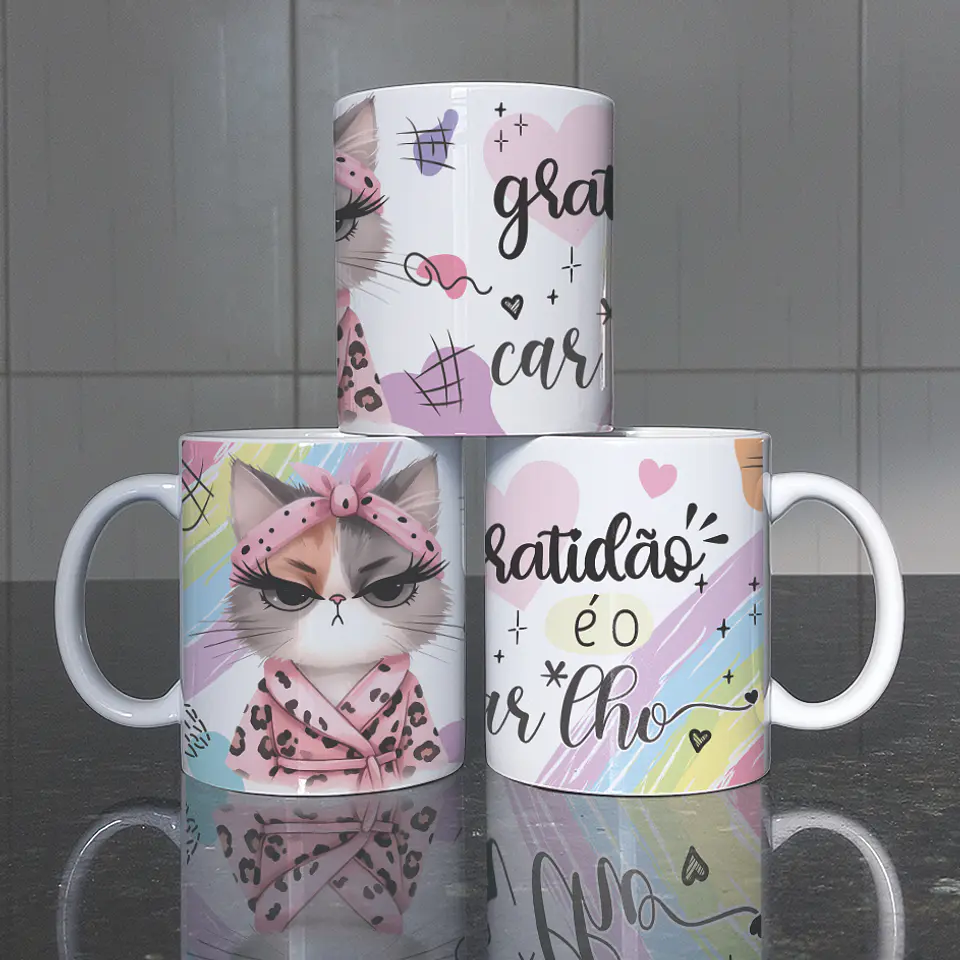 Coleção Caneca Gata Chateada 3