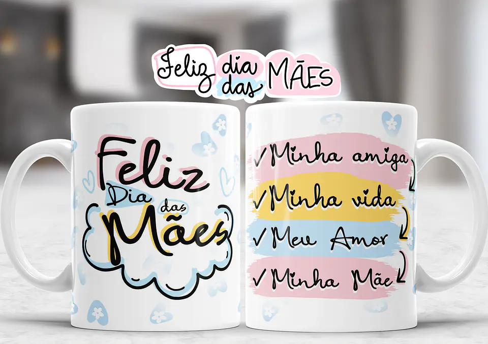 Coleção Canecas Dia da mãe Carinho 5