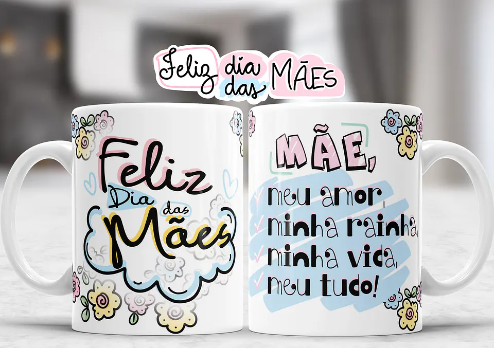 Coleção Canecas Dia da mãe Carinho 6