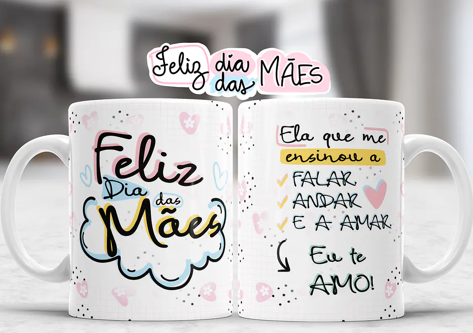 Coleção Canecas Dia da mãe Carinho 8