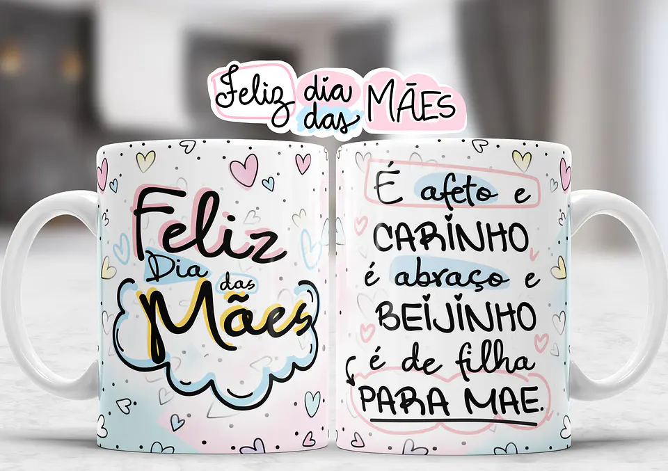 Coleção Canecas Dia da mãe Carinho 11