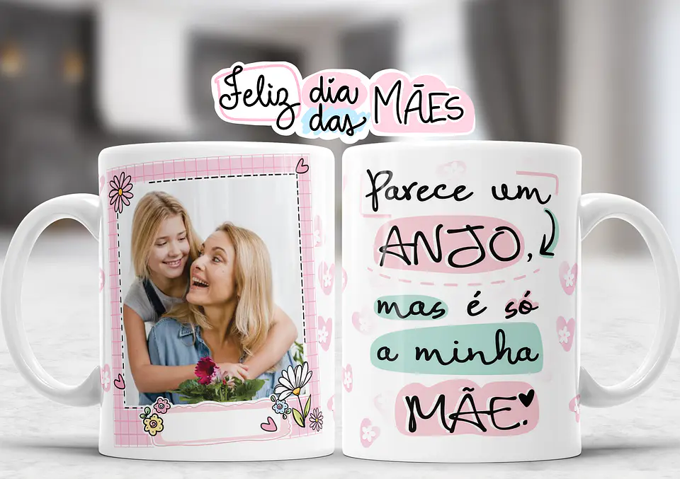 Coleção Canecas Dia da mãe Carinho 14