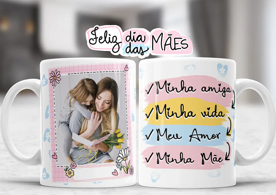 Coleção Canecas Dia da mãe Carinho 15