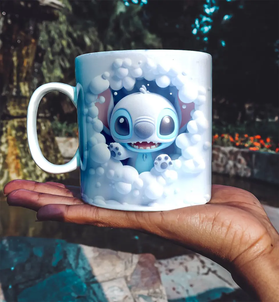 Caneca Stitch Azul 5