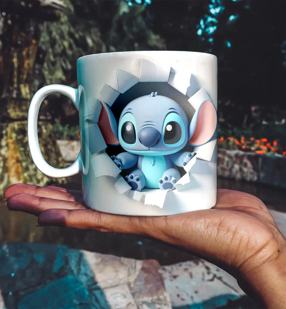 Caneca Stitch Azul 8