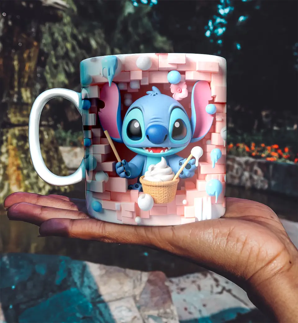 Caneca Stitch Azul 9