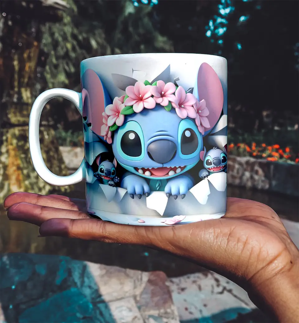 Caneca Stitch Azul 10