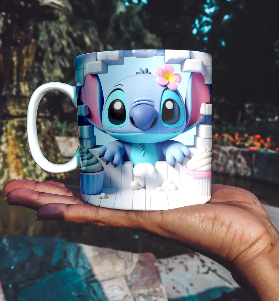 Caneca Stitch Azul 12
