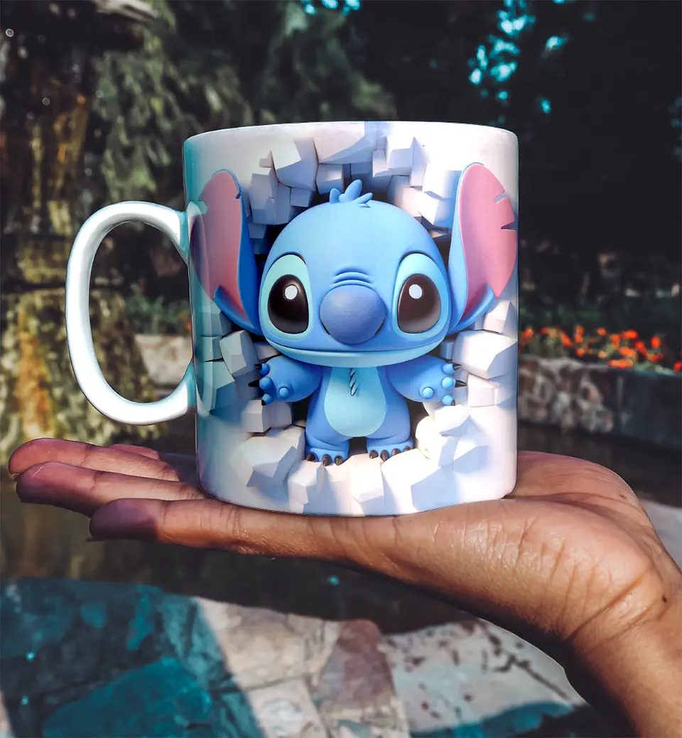Caneca Stitch Azul 13