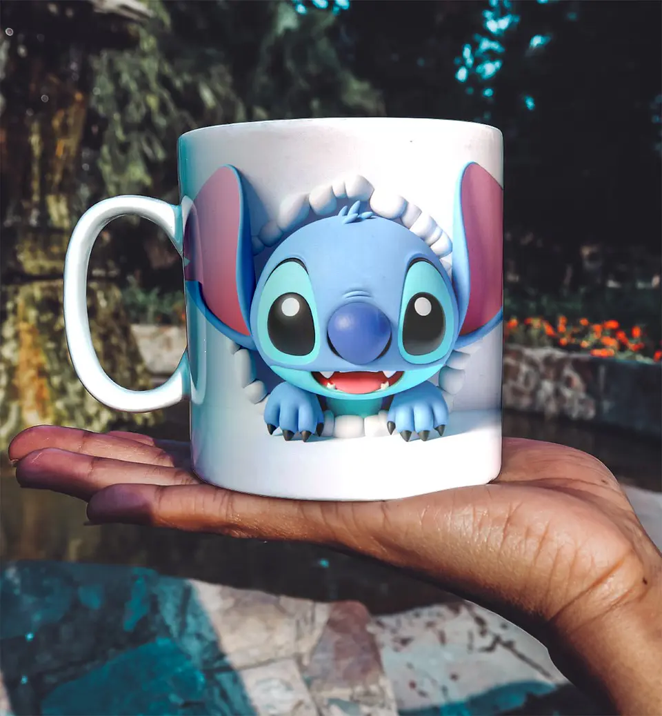 Caneca Stitch Azul 14