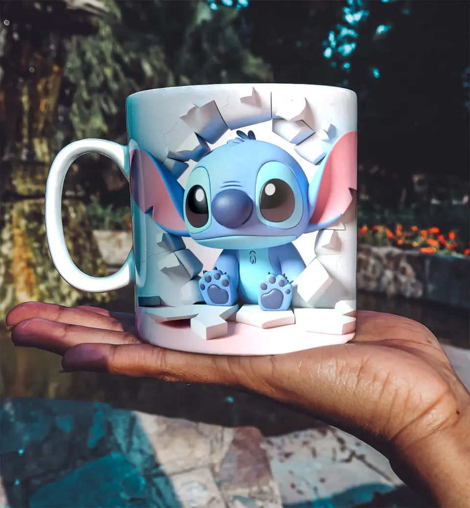 Caneca Stitch Azul 15