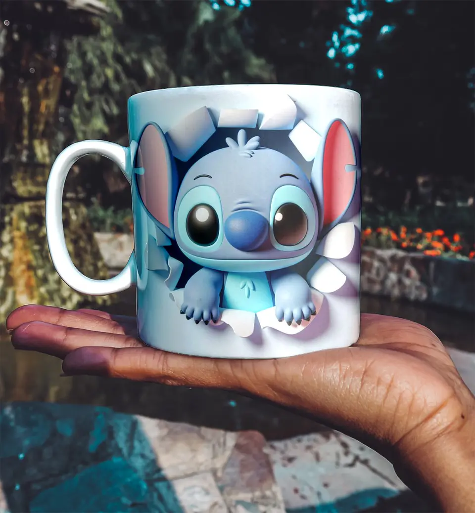 Caneca Stitch Azul 16