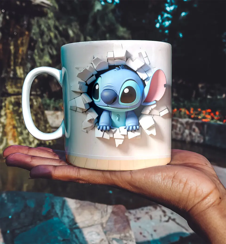 Caneca Stitch Azul 17