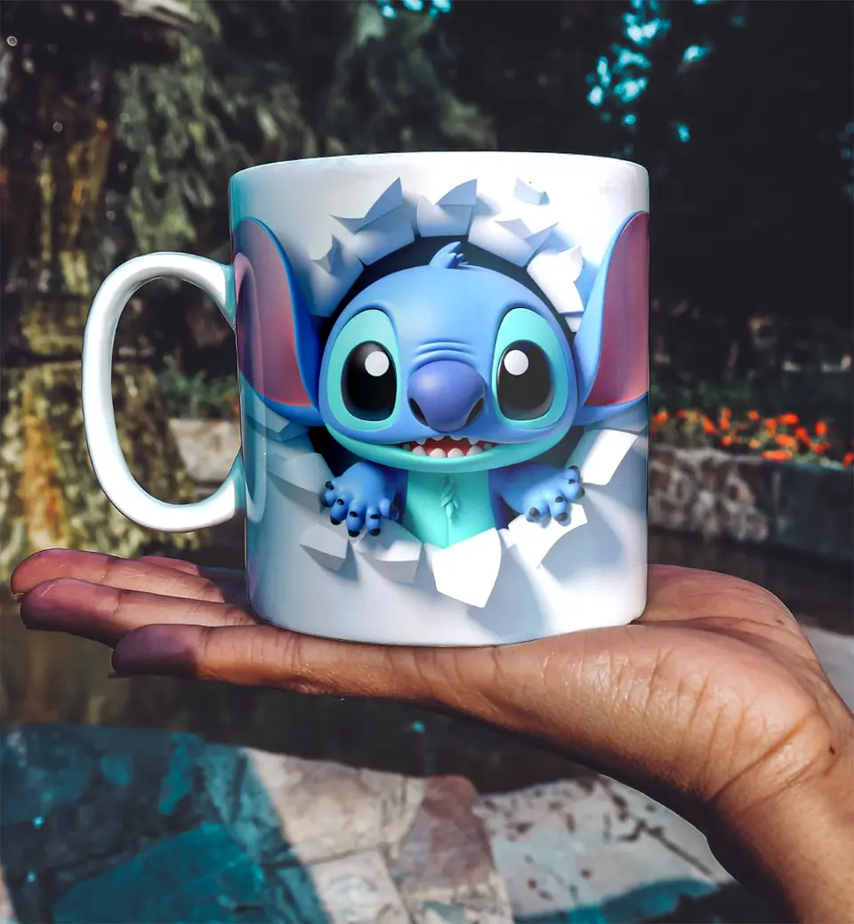 Caneca Stitch Azul 20