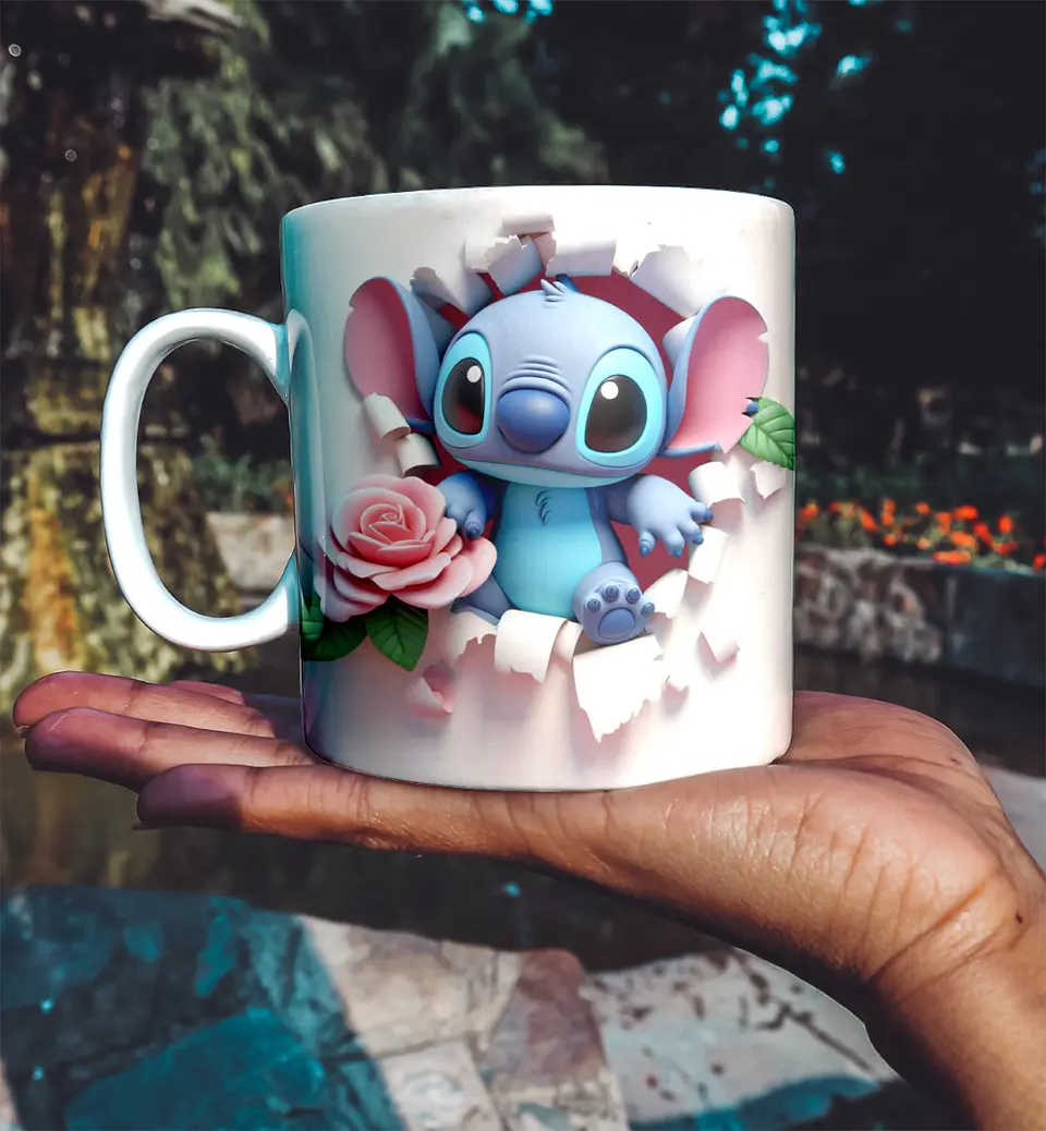 Caneca Stitch Azul 21