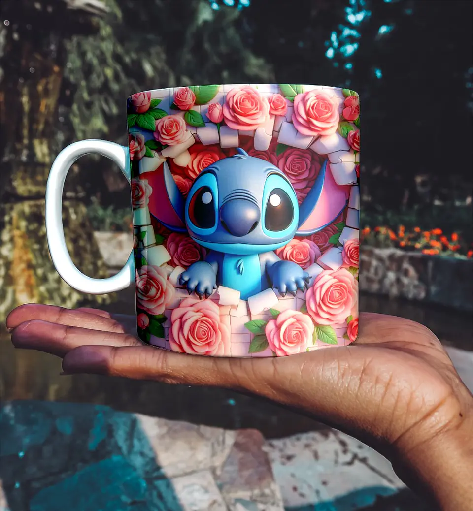 Caneca Stitch Azul 22
