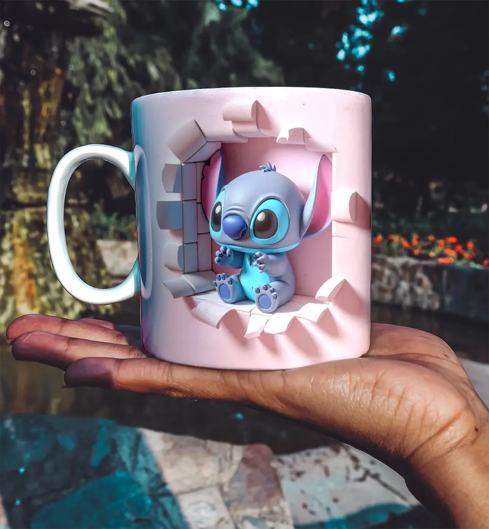 Caneca Stitch Azul 23