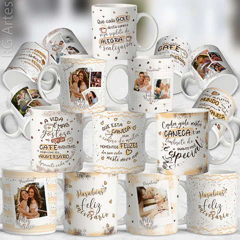 Canecas Aniversário com café