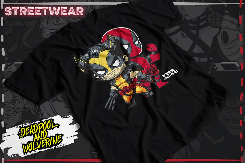 T-shirt Deadpool e Wolverine 3
