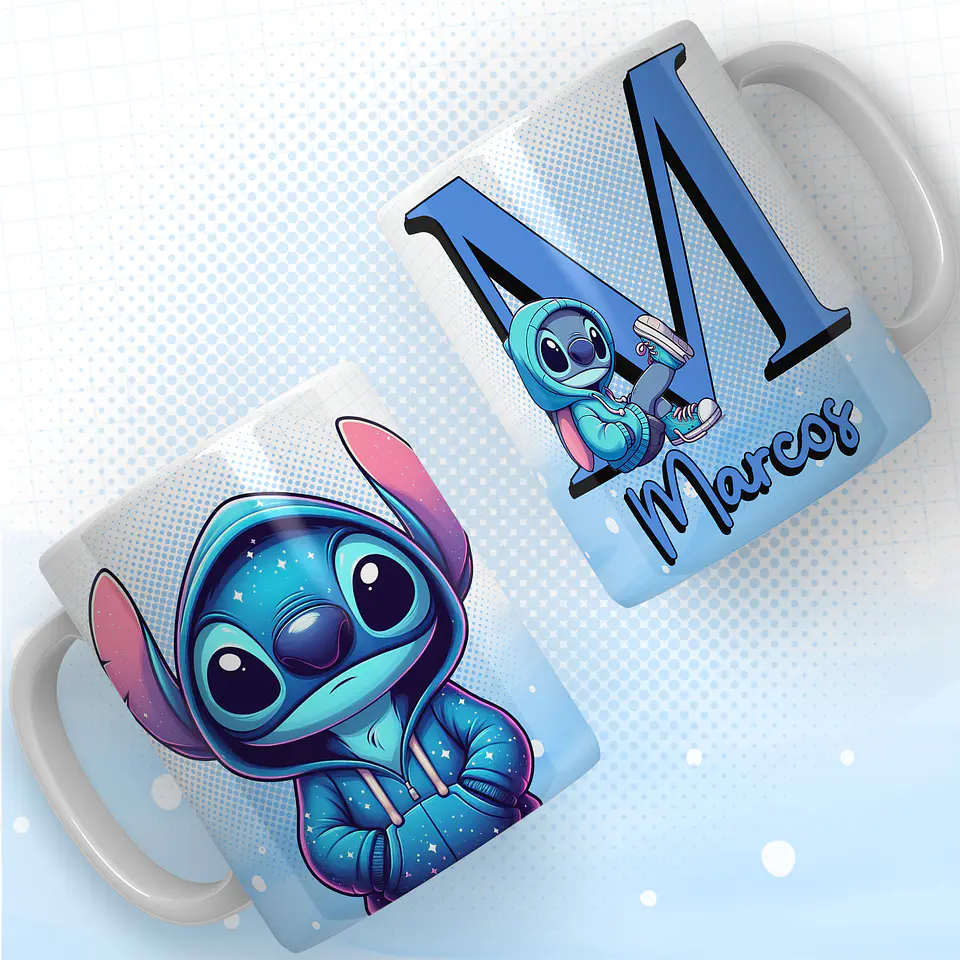 Tazas con el alfabeto de Stitch 5