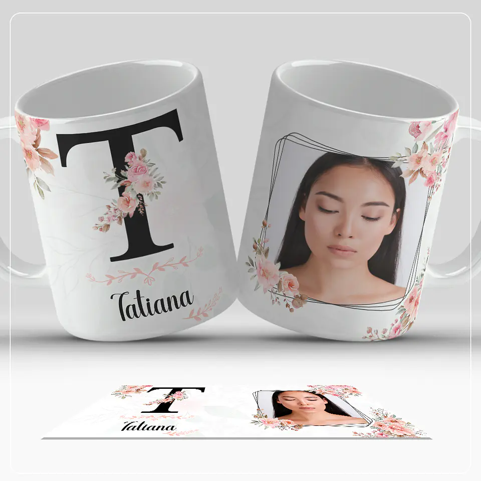 Caneca personalizada com letra do alfabeto e foto 20