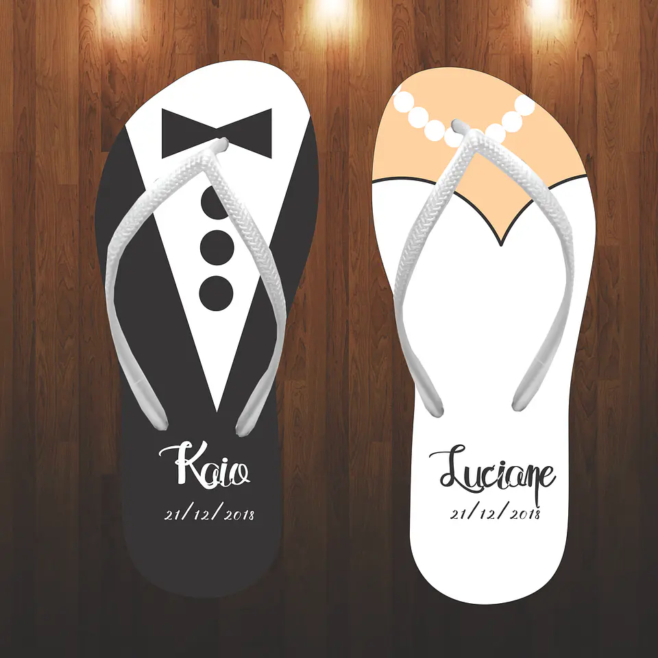 Chinelos Personalizados Para Casamento 3
