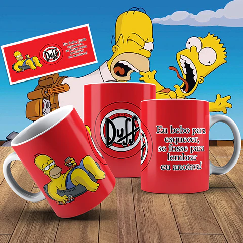 Taza Duff de Los Simpson