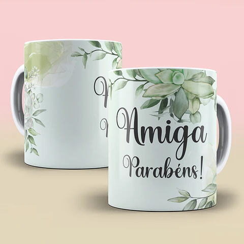 Caneca Amiga Parabéns