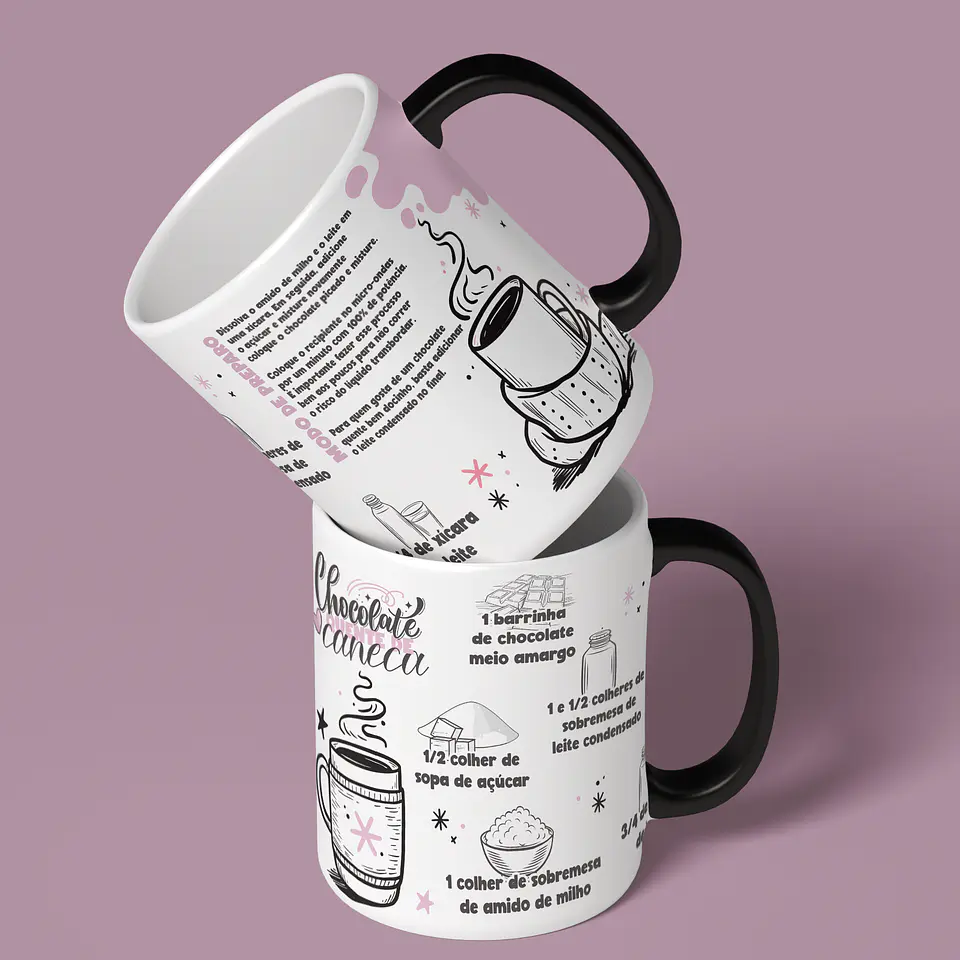 Caneca Receita Chocolate Quente 6