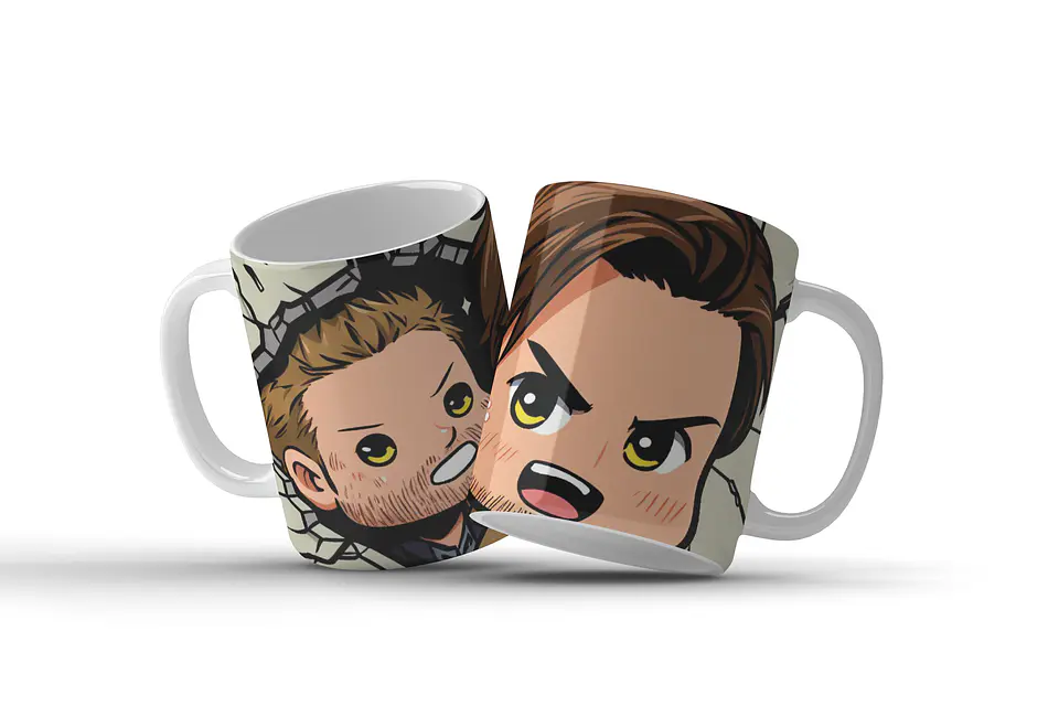 Taza de dibujos animados sobrenaturales 2