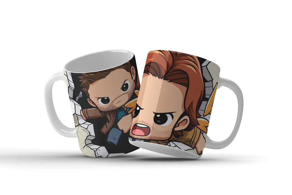 Taza de dibujos animados sobrenaturales 4