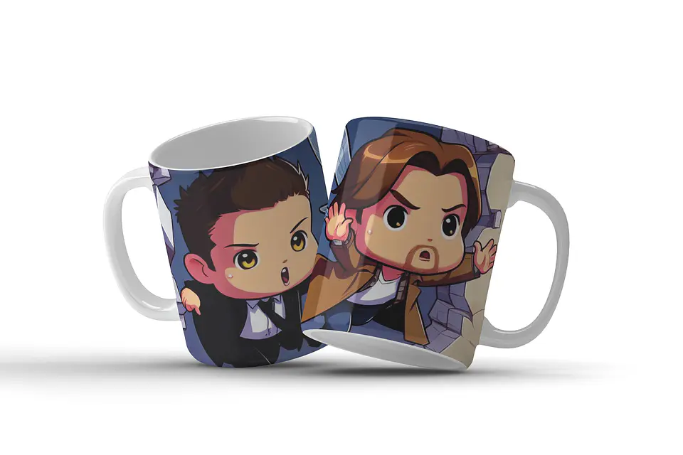 Taza de dibujos animados sobrenaturales 8