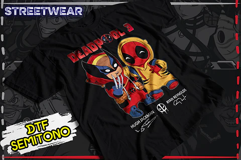 Camiseta Deadpool y Wolverine: ¿Héroes en unidad o confrontación? Colección 03