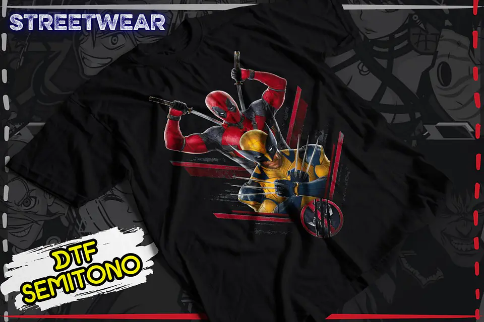T-Shirt Deadpool e Wolverine: Heróis em União ou Confronto? Coleção 03 2