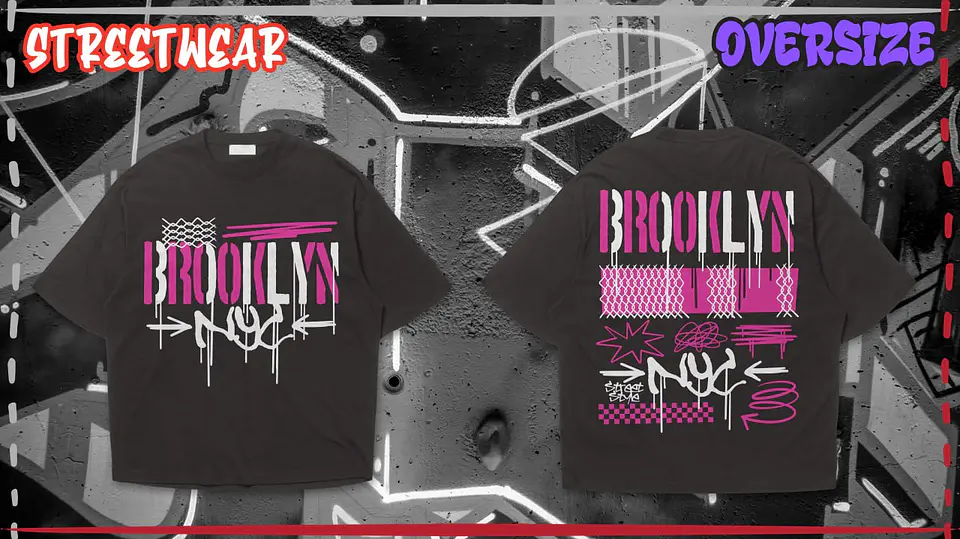 T-Shirt Streetwear Frente e Verso Artificial 4