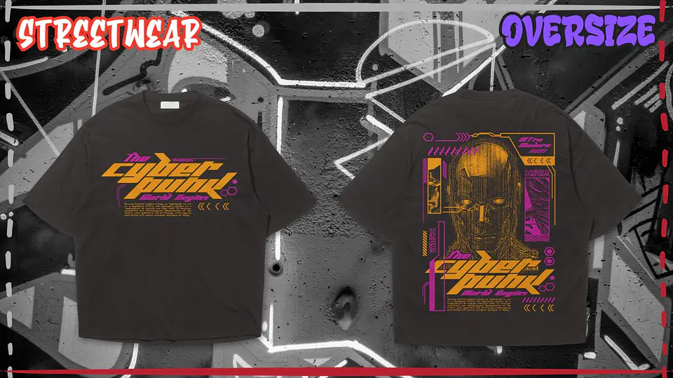 T-Shirt Streetwear Frente e Verso Artificial 7