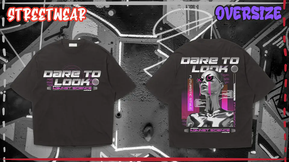 T-Shirt Streetwear Frente e Verso Artificial 10