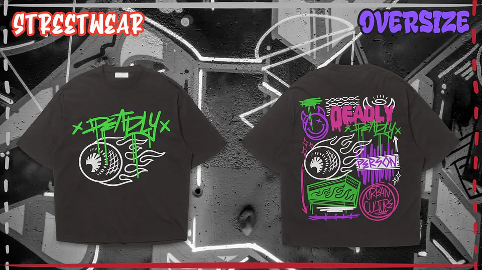 T-Shirt Streetwear Frente e Verso Artificial 11
