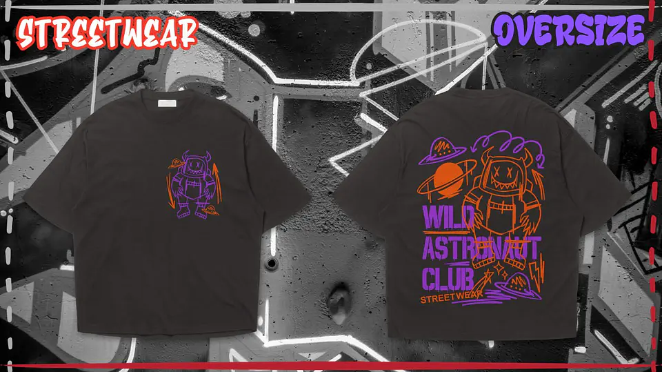 T-Shirt Streetwear Frente e Verso Artificial 12
