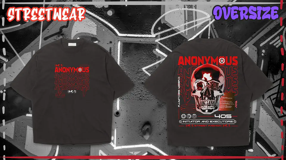 T-Shirt Streetwear Frente e Verso Artificial 15