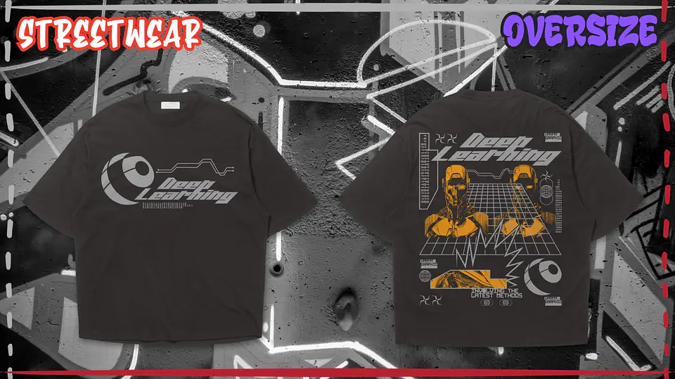 Street Wear Deep T-shirt front and back 1