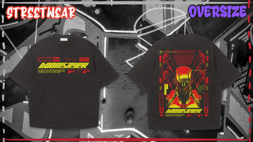 Street Wear Deep T-shirt front and back 2