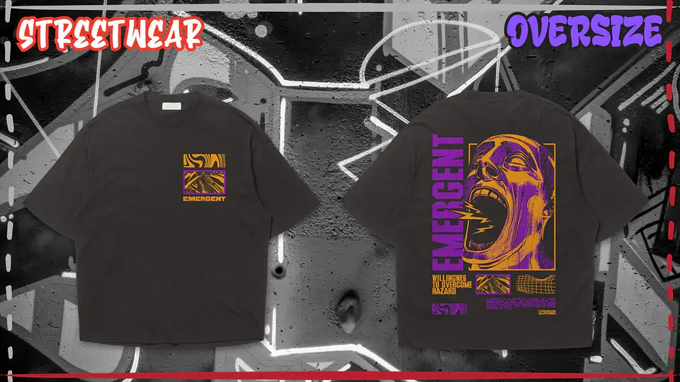 Street Wear Deep T-shirt front and back 4