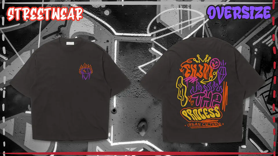 Street Wear Deep T-shirt front and back 5