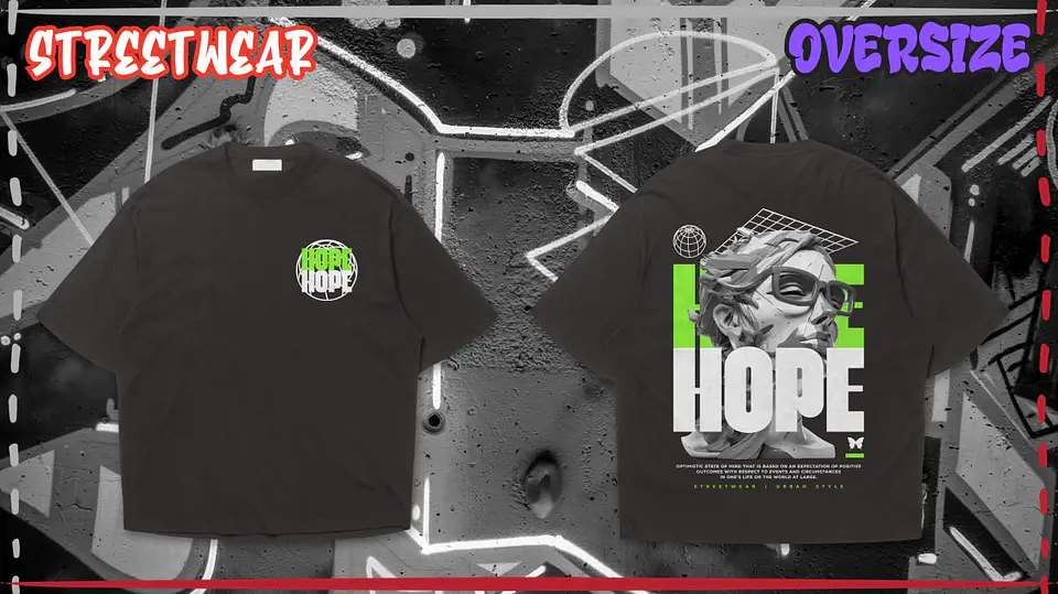 Street Wear Deep T-shirt front and back 8